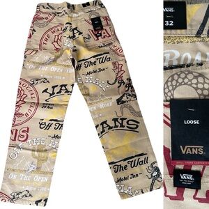VANS Rare NWT Unisex DRILL CHORE CARPENTER Barrel Desert Joshua Tree JEANS Sz 32